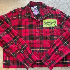 NWT Marsanne/Trisha Paytas Sadboy2005 flannel  Size L